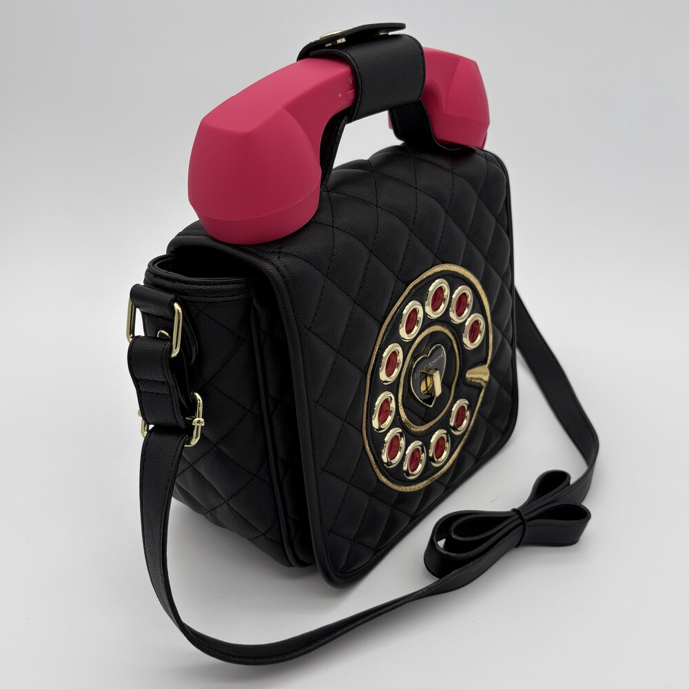 Betsey Johnson Kitsch "Hello Again" Dial Phone Crossbody Purse Bag Y2K - Picture 3 of 12